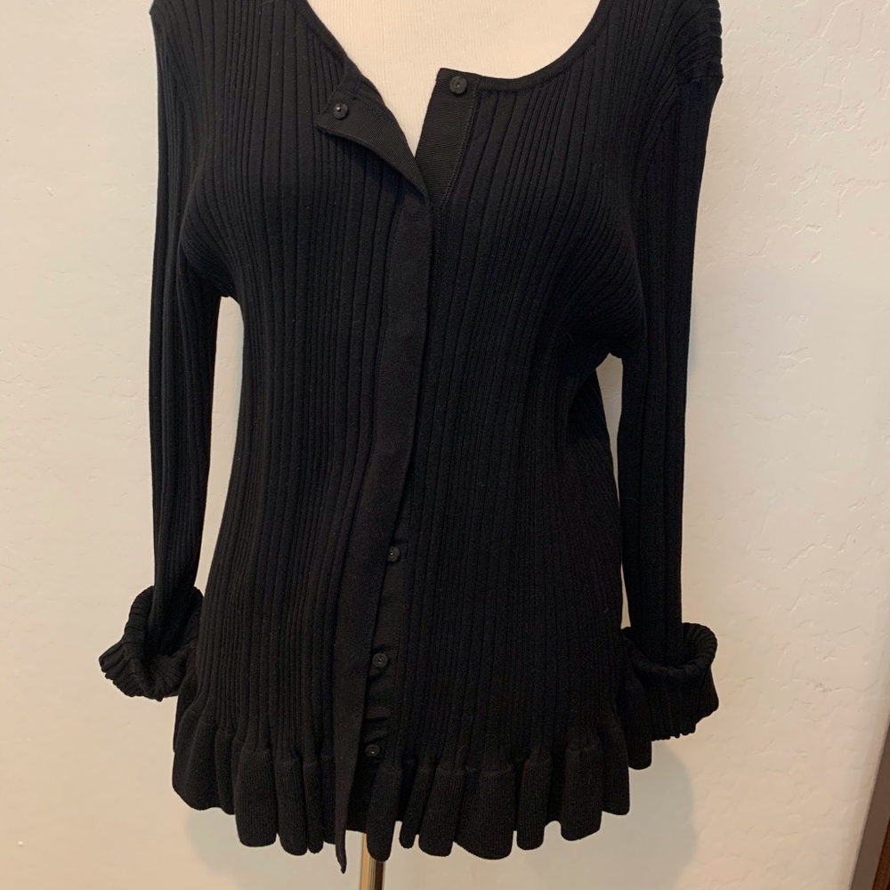 Black cardigan sweater